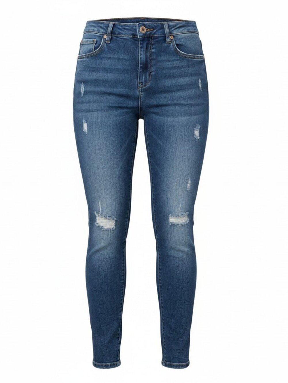 Noisy May Medium Wash Distressed Loose Jeans (Size W 29 / L 32)